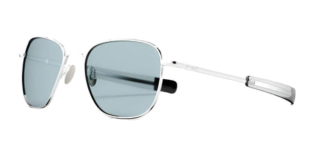 Randolph AVIATOR Sunglasses | Size 55 / 23k White Gold / Glass Blue Hydro (Non-Polar)